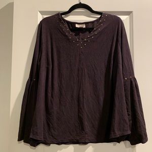 Macy’s Style & Co Plus Size Studded Flare-Sleeve Top